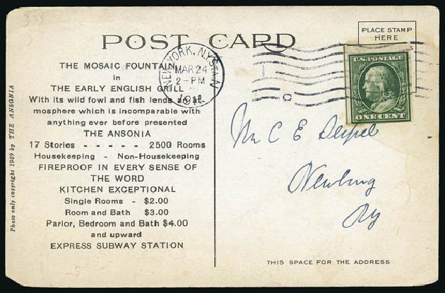 Prices of US Stamp Scott Catalog #383: 1c 1911 Franklin Imperf. Matthew Bennett International, Feb 2015, Sale 351, Lot 174