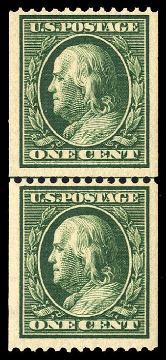 Cost of US Stamp Scott Cat. 385: 1910 1c Franklin Coil. Cherrystone Auctions, Jun 2009, Sale 200906, Lot 178