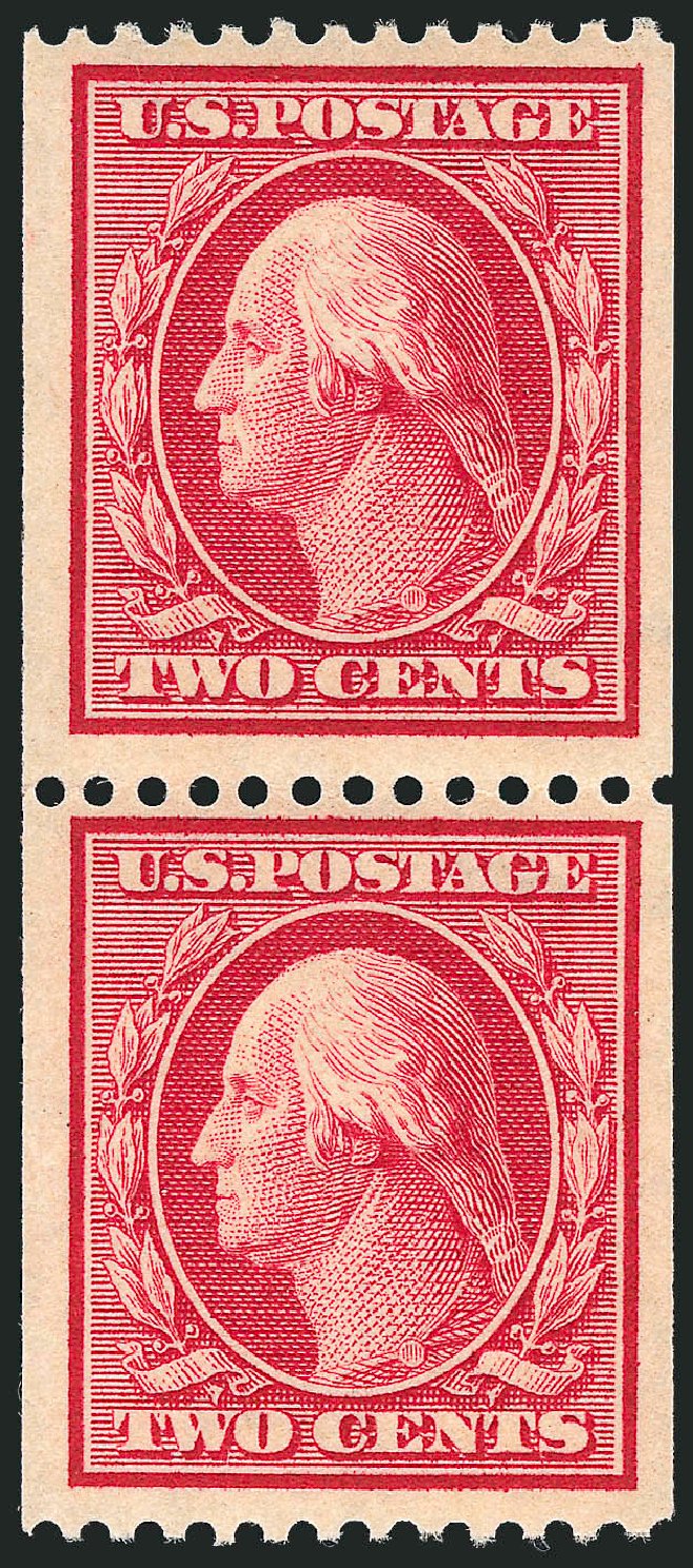 US Stamp Prices Scott Catalog #386: 1910 2c Washington Coil. Robert Siegel Auction Galleries, Oct 2011, Sale 1013, Lot 387