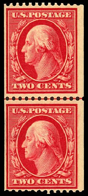 Value of US Stamp Scott Catalog # 386 - 2c 1910 Washington Coil. Daniel Kelleher Auctions, Dec 2012, Sale 633, Lot 668