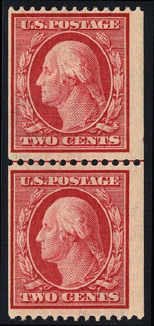 US Stamps Price Scott # 386: 2c 1910 Washington Coil. Cherrystone Auctions, Jan 2008, Sale 200801, Lot 1210