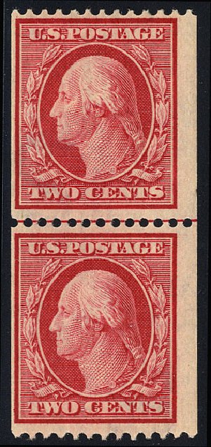Costs of US Stamp Scott Catalog #386: 1910 2c Washington Coil. Cherrystone Auctions, Jan 2010, Sale 201001, Lot 150