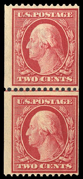 Price of US Stamps Scott Catalogue 386 - 2c 1910 Washington Coil. Cherrystone Auctions, Jan 2014, Sale 201401, Lot 20