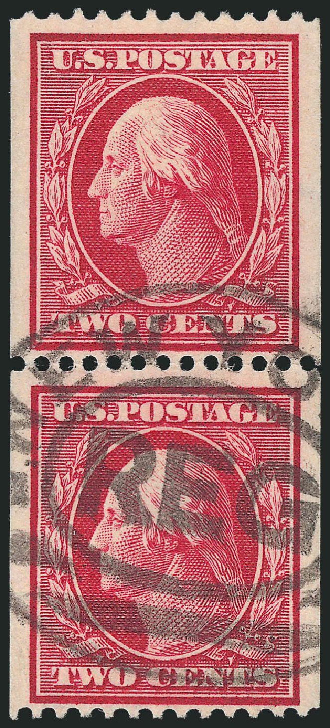 US Stamps Values Scott Cat. # 386: 2c 1910 Washington Coil. Robert Siegel Auction Galleries, Sep 2012, Sale 1028, Lot 355