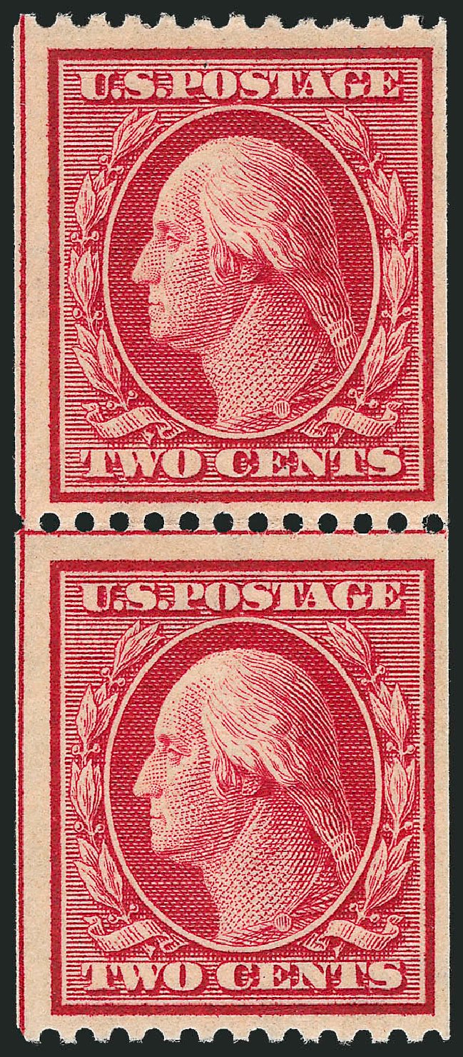 US Stamps Value Scott Cat. 386 - 2c 1910 Washington Coil. Robert Siegel Auction Galleries, Oct 2010, Sale 997, Lot 5945