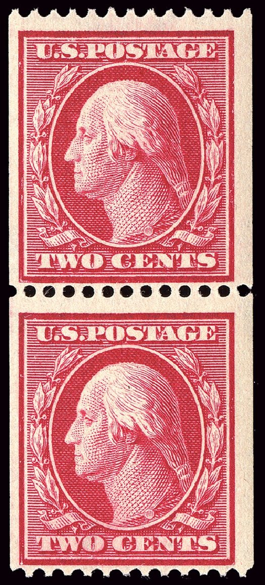 Costs of US Stamp Scott Catalogue 386 - 1910 2c Washington Coil. Spink Shreves Galleries, Jan 2014, Sale 146, Lot 385