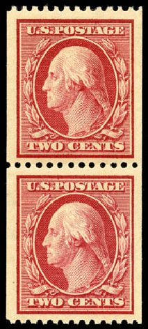Prices of US Stamps Scott Catalogue 386: 1910 2c Washington Coil. Matthew Bennett International, Apr 2008, Sale 326, Lot 362