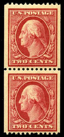 Prices of US Stamp Scott 386: 2c 1910 Washington Coil. Matthew Bennett International, Jun 2008, Sale 328, Lot 913