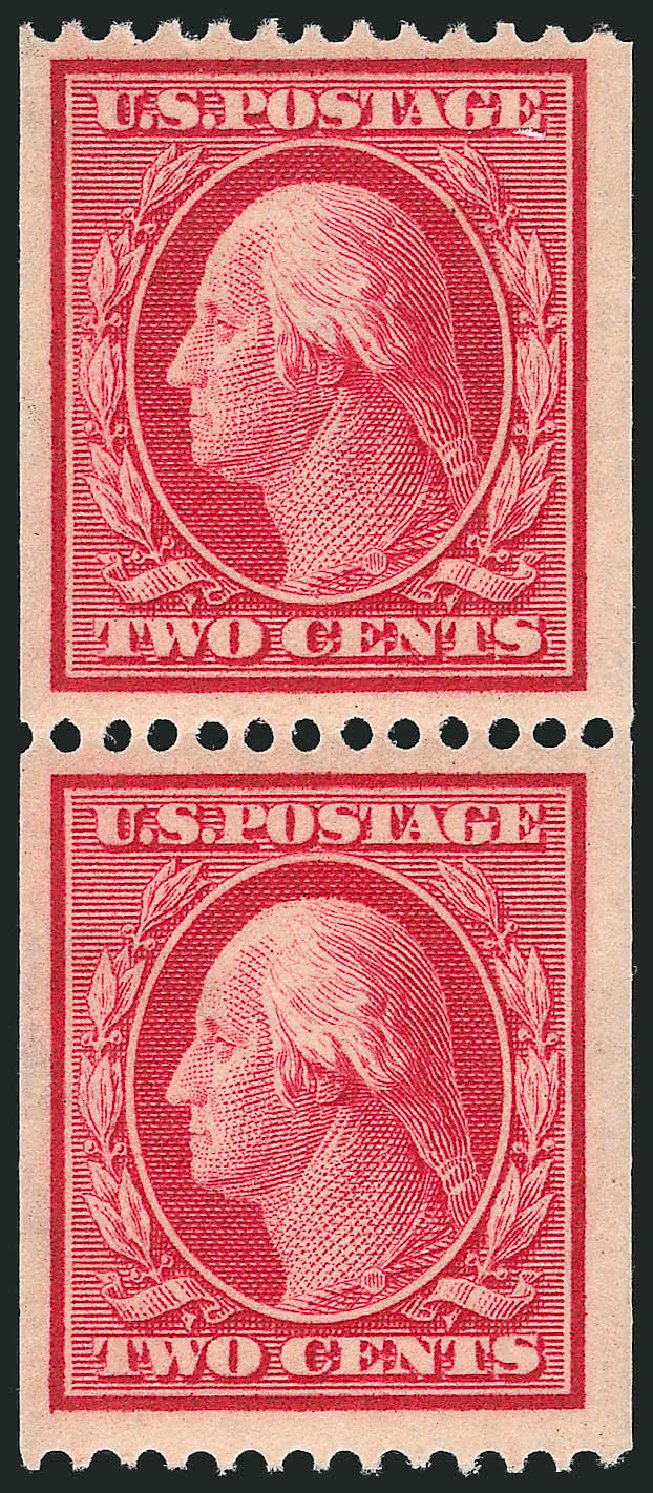 Prices of US Stamps Scott # 386 - 1910 2c Washington Coil. Robert Siegel Auction Galleries, Mar 2014, Sale 1067, Lot 1466