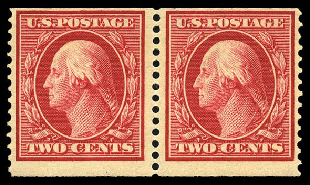 Costs of US Stamp Scott # 388: 1910 2c Washington Coil. Matthew Bennett International, May 2014, Sale 350, Lot 538