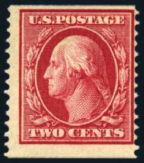US Stamps Prices Scott # 388: 2c 1910 Washington Coil. Harmer-Schau Auction Galleries, Jun 2008, Sale 78, Lot 1548