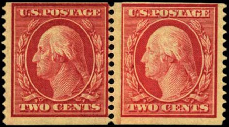 Value of US Stamp Scott Cat. 388 - 2c 1910 Washington Coil. Harmer-Schau Auction Galleries, Feb 2012, Sale 92, Lot 1128