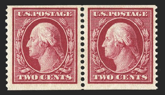 Prices of US Stamp Scott Catalogue # 388: 1910 2c Washington Coil. Spink Shreves Galleries, Nov 2012, Sale 141, Lot 158