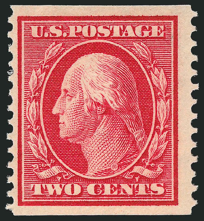 Value of US Stamps Scott Catalogue 388: 2c 1910 Washington Coil. Robert Siegel Auction Galleries, Mar 2014, Sale 1067, Lot 1469