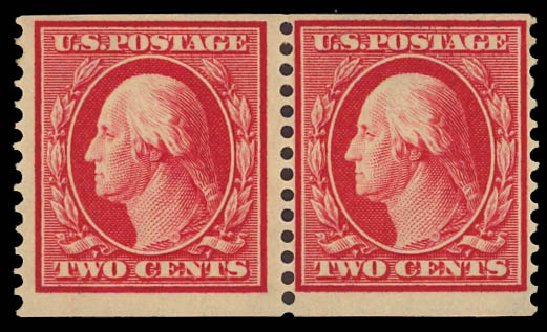 US Stamp Price Scott Cat. 388: 1910 2c Washington Coil. Daniel Kelleher Auctions, Apr 2012, Sale 629, Lot 321