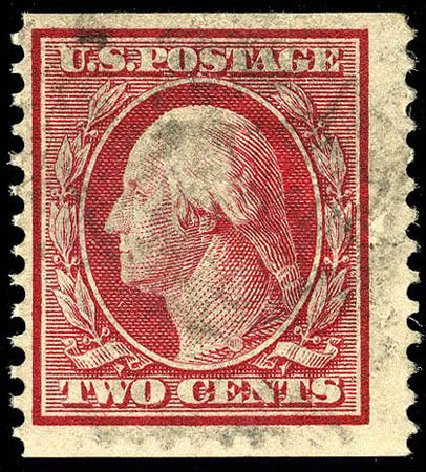 US Stamps Values Scott Catalog #388: 2c 1910 Washington Coil. Matthew Bennett International, Apr 2008, Sale 326, Lot 364