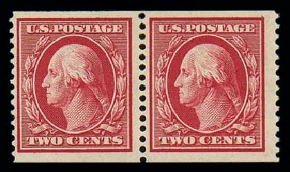 Price of US Stamps Scott #388: 2c 1910 Washington Coil. Matthew Bennett International, Oct 2007, Sale 320, Lot 565