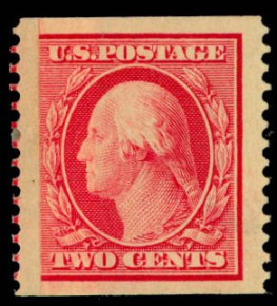 US Stamp Prices Scott Catalogue # 388 - 2c 1910 Washington Coil. Daniel Kelleher Auctions, May 2014, Sale 652, Lot 573