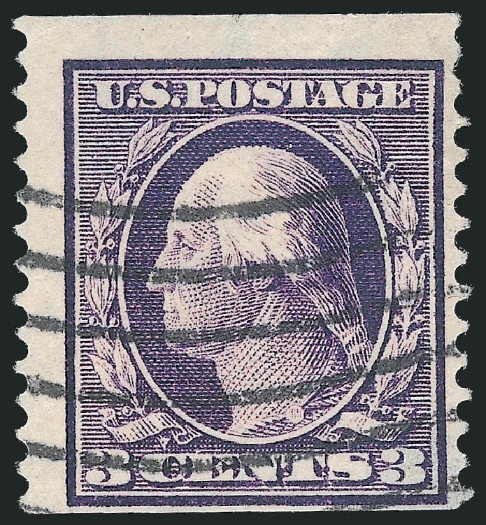 US Stamp Prices Scott Catalog 389: 3c 1911 Washington Coil. Robert Siegel Auction Galleries, Dec 2010, Sale 1000, Lot 1208