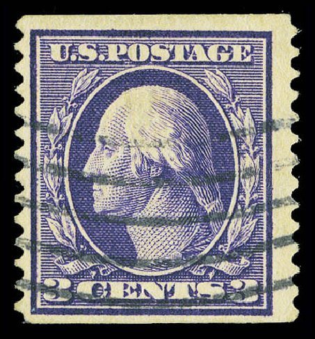US Stamps Price Scott Catalog #389 - 3c 1911 Washington Coil. Matthew Bennett International, Sep 2012, Sale 345, Lot 339