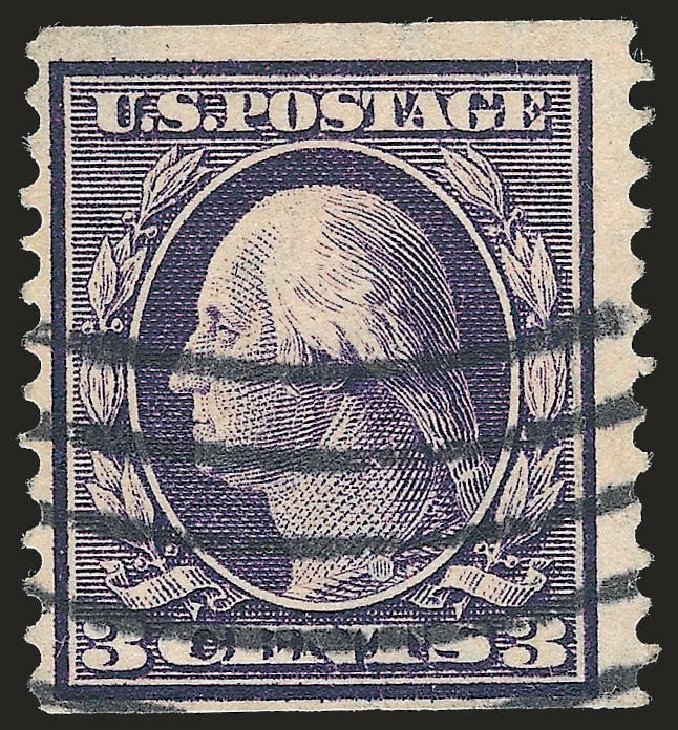 US Stamps Price Scott Catalog #389: 1911 3c Washington Coil. Robert Siegel Auction Galleries, Sep 2009, Sale 976, Lot 1970