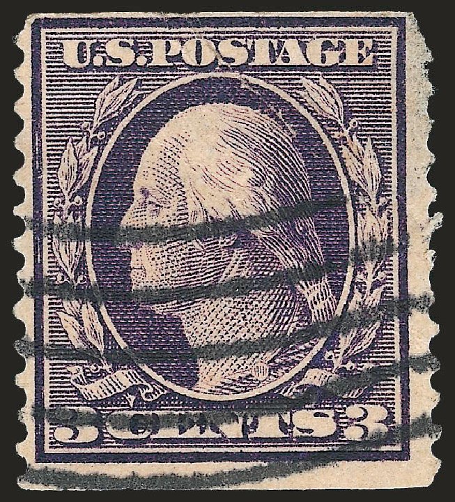 Prices of US Stamp Scott 389: 3c 1911 Washington Coil. Robert Siegel Auction Galleries, Jun 2010, Sale 992, Lot 2451