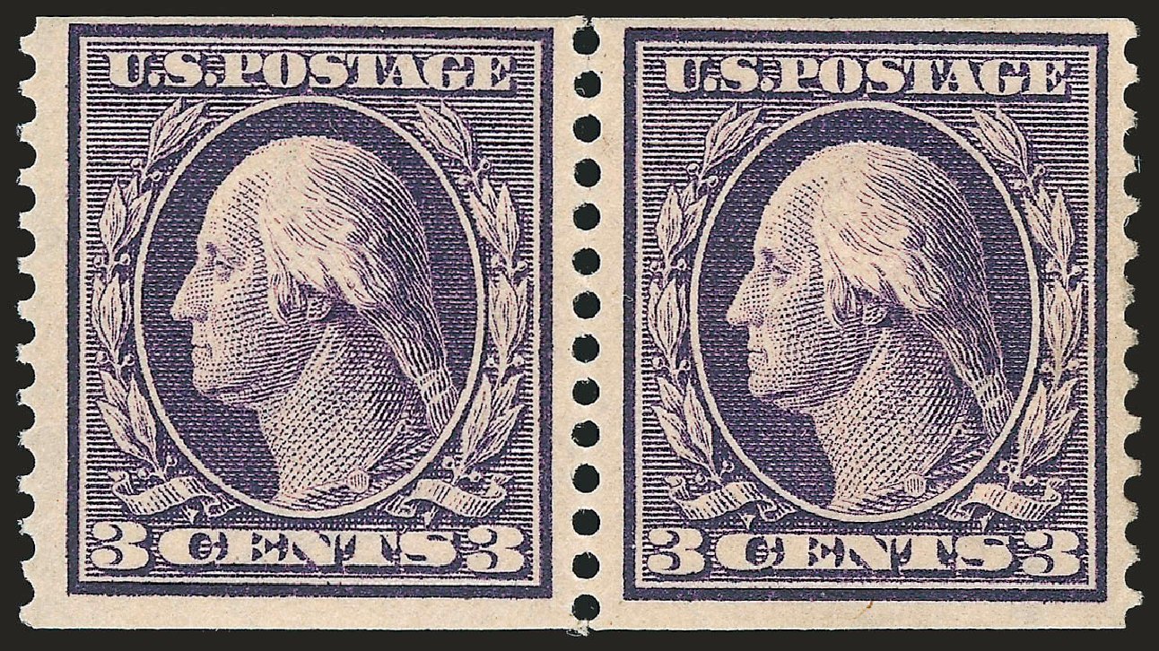 US Stamp Prices Scott Catalogue # 389: 3c 1911 Washington Coil. Robert Siegel Auction Galleries, Sep 2009, Sale 968B, Lot 494