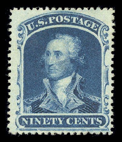 Prices of US Stamp Scott Catalogue #39: 1860 90c Washington. Matthew Bennett International, Sep 2010, Sale 331, Lot 387