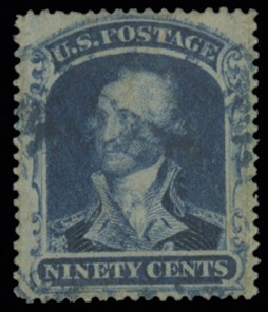 US Stamps Value Scott Catalogue 39: 90c 1860 Washington. H.R. Harmer, May 2014, Sale 3005, Lot 1077