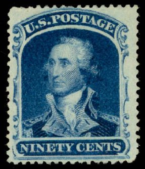 US Stamp Prices Scott Cat. 39: 90c 1860 Washington. Daniel Kelleher Auctions, Sep 2013, Sale 639, Lot 3157