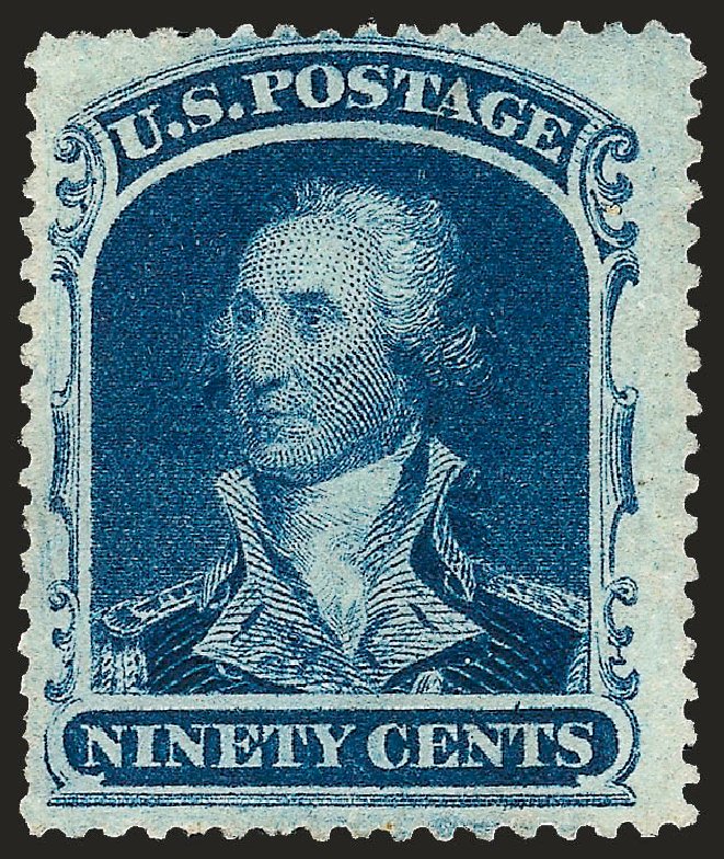 Cost of US Stamps Scott 39 90c 1860 Washington