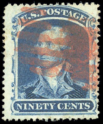Cost of US Stamp Scott Cat. 39: 90c 1860 Washington. Matthew Bennett International, Sep 2010, Sale 333, Lot 3418