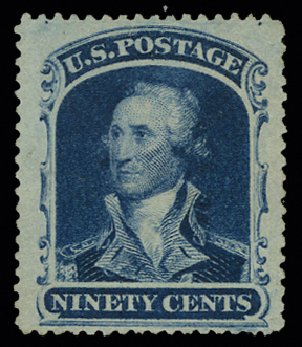Costs of US Stamp Scott Cat. #39 - 90c 1860 Washington. H.R. Harmer, May 2014, Sale 3005, Lot 1078