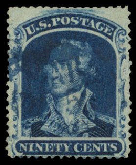 US Stamps Price Scott 39: 90c 1860 Washington. Daniel Kelleher Auctions, Oct 2014, Sale 660, Lot 2068