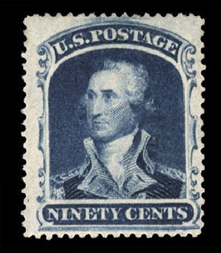 US Stamp Prices Scott #39 - 90c 1860 Washington. Cherrystone Auctions, Mar 2010, Sale 201003, Lot 49