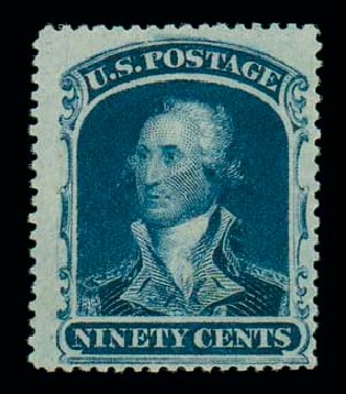 Value of US Stamps Scott Catalogue 39: 1860 90c Washington. Matthew Bennett International, Dec 2007, Sale 325, Lot 1480