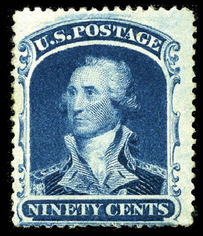 Values of US Stamp Scott 39: 1860 90c Washington. Matthew Bennett International, Feb 2012, Sale 340, Lot 130