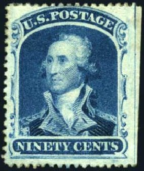 Prices of US Stamp Scott Cat. # 39: 90c 1860 Washington. Harmer-Schau Auction Galleries, Apr 2008, Sale 77, Lot 60