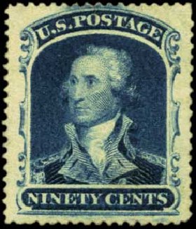 Value of US Stamp Scott 39: 1860 90c Washington. Harmer-Schau Auction Galleries, Feb 2012, Sale 92, Lot 840