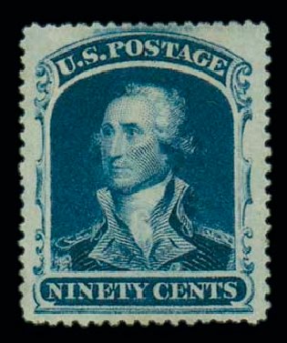 US Stamps Value Scott 39 - 90c 1860 Washington. Matthew Bennett International, Oct 2007, Sale 320, Lot 391