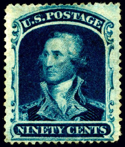 Value of US Stamps Scott #39: 90c 1860 Washington. Matthew Bennett International, Jun 2008, Sale 328, Lot 531