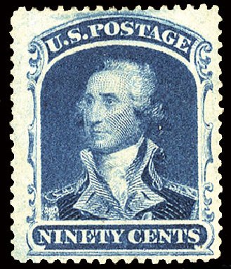 Cost of US Stamp Scott Catalog # 39 - 1860 90c Washington. Cherrystone Auctions, Nov 2008, Sale 200811, Lot 1024