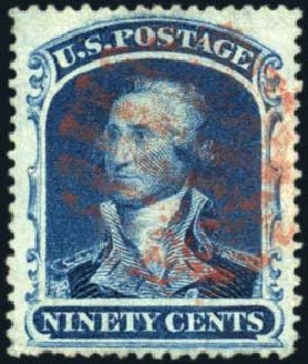 Value of US Stamps Scott Cat. # 39: 1860 90c Washington. Harmer-Schau Auction Galleries, Oct 2010, Sale 87, Lot 114