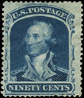 US Stamp Prices Scott Catalog 39: 90c 1860 Washington. Regency-Superior, Nov 2014, Sale 108, Lot 134