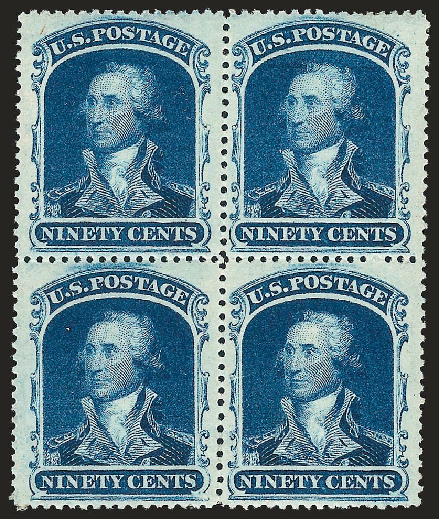 Prices of US Stamp Scott Cat. 39: 90c 1860 Washington. Robert Siegel Auction Galleries, Jan 2009, Sale 968, Lot 54
