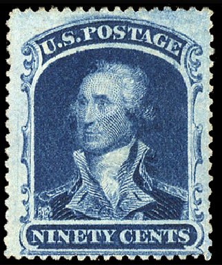 US Stamp Price Scott # 39 - 1860 90c Washington. Cherrystone Auctions, May 2008, Sale 200805, Lot 95