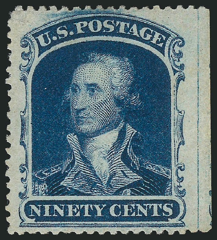 US Stamps Value Scott # 39: 90c 1860 Washington. Robert Siegel Auction Galleries, Mar 2011, Sale 1007, Lot 2185