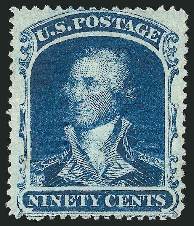US Stamp Values Scott Cat. 39 - 1860 90c Washington. Robert Siegel Auction Galleries, Oct 2011, Sale 1014, Lot 1135