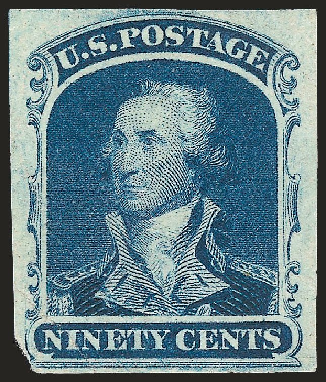 US Stamp Value Scott Catalog # 39 - 1860 90c Washington. Robert Siegel Auction Galleries, Apr 2010, Sale 984, Lot 225