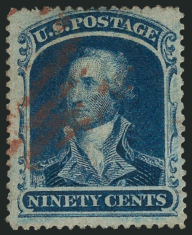 US Stamp Value Scott Catalog 39: 90c 1860 Washington. Robert Siegel Auction Galleries, Oct 2010, Sale 997, Lot 5295